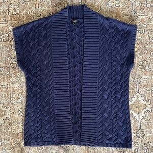 Talbots cable sweater vest | size L/petite